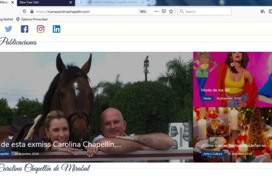 Portal web de Carolina Chapellín